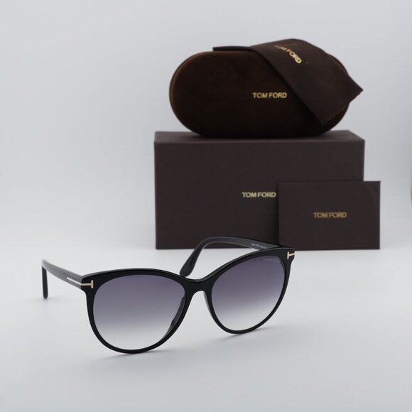 Tom Ford Maxim FT0787 01B Cat Eye Sunglasses - Black/Smoke main image 5